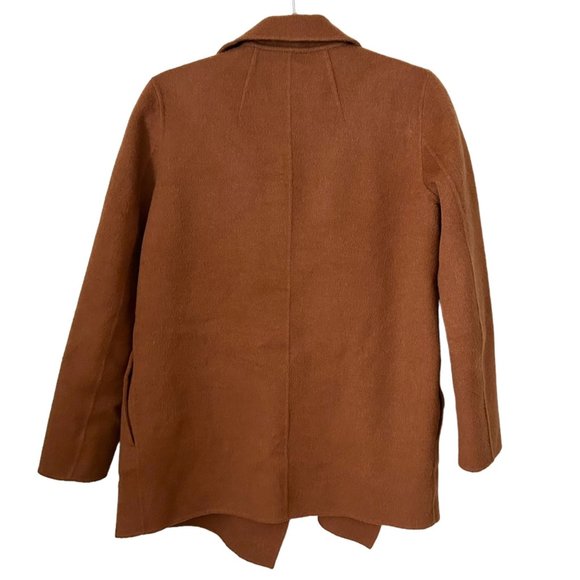 Theory Sileena Divide 2 Tall Wool/Cashmere Blend Open Front Jacket in Cooper - Picture 4 of 9